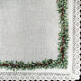 Biela šerpa 40x140 cm s vetvičkami - behúň na stôl